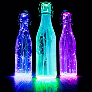 светодиодные гирлянды в бутылках