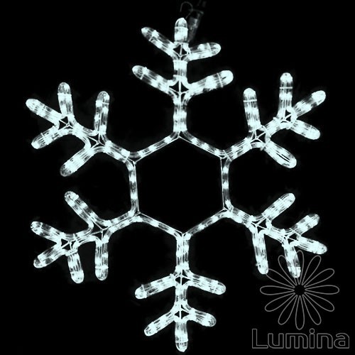 Світлодіодна прикраса Delux MOTIF Snowflake D-0.6м білий IP44 EN