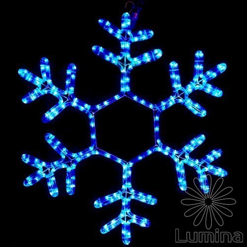 Світлодіодна прикраса Delux MOTIF Snowflake D-0.6м синій IP44 EN