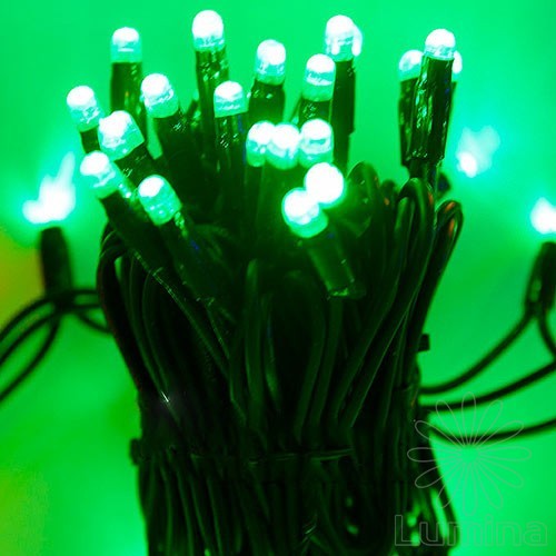 Вулична гірлянда Neo-neon String 100LED 10м зелений/чорний IP65