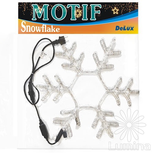 Светодиодное украшение Delux MOTIF Snowflake D-0.6м белый IP44