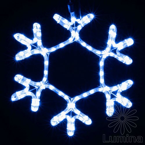 Світлодіодна прикраса Delux MOTIF Snowflake D-0.4м синій IP44