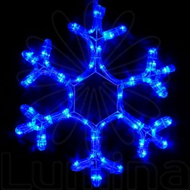 Светодиодное украшение Delux MOTIF Snowflake D-0.4м синий
