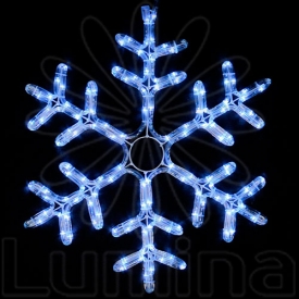 Світлодіодна прикраса Delux MOTIF Snowflake D-0.55м білий 12flash білий IP44 EN